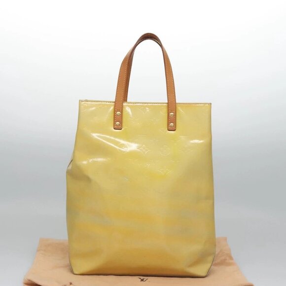 LOUIS VUITTON Monogram Vernis Reade MM Hand Bag Gris M91142 LV Auth bs22838 - Picture 1 of 16